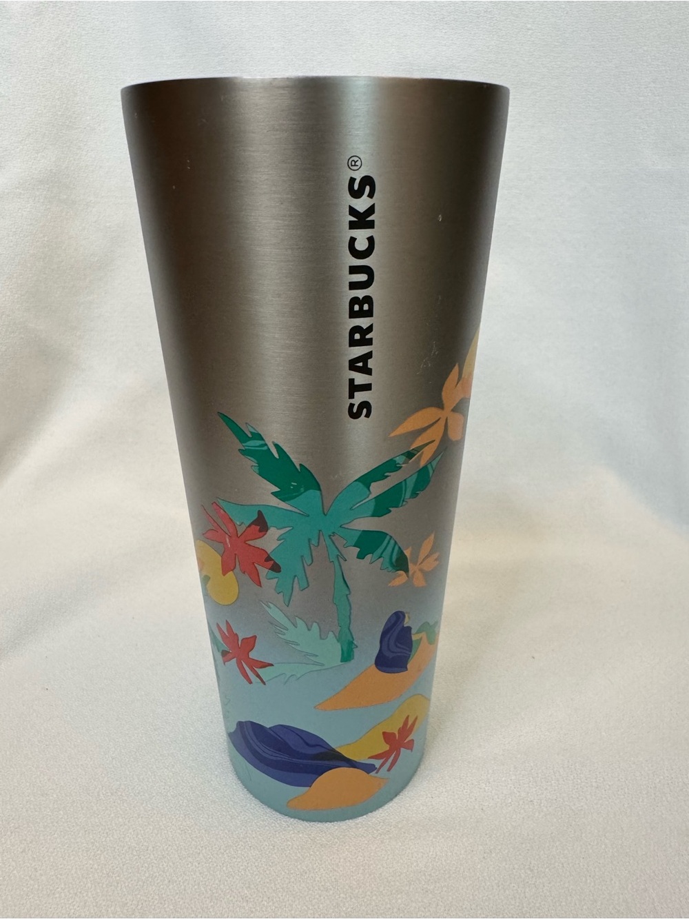 Starbucks 2020 Summer Tumbler 24oz Venti Stainless Steel Mermaid Palm Tree